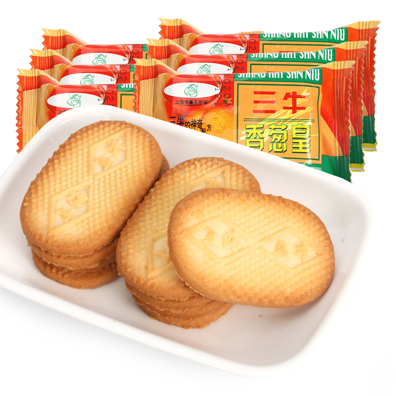 上海特产特色鲜葱酥饼干 散装上海万年青葱油咸味三牛饼干零食 香葱皇