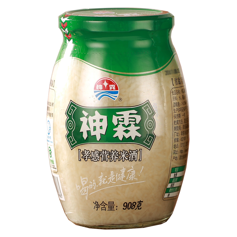 神霖孝感米酒醪糟酒酿908g玻璃瓶月子米酒 908g*1瓶