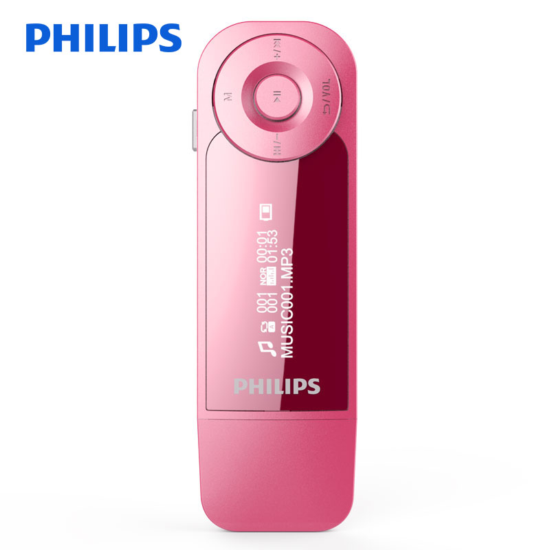 飞利浦（PHILIPS）SA1208 飞声音效8G 发烧无损运动跑步MP3播放器 FM 粉色