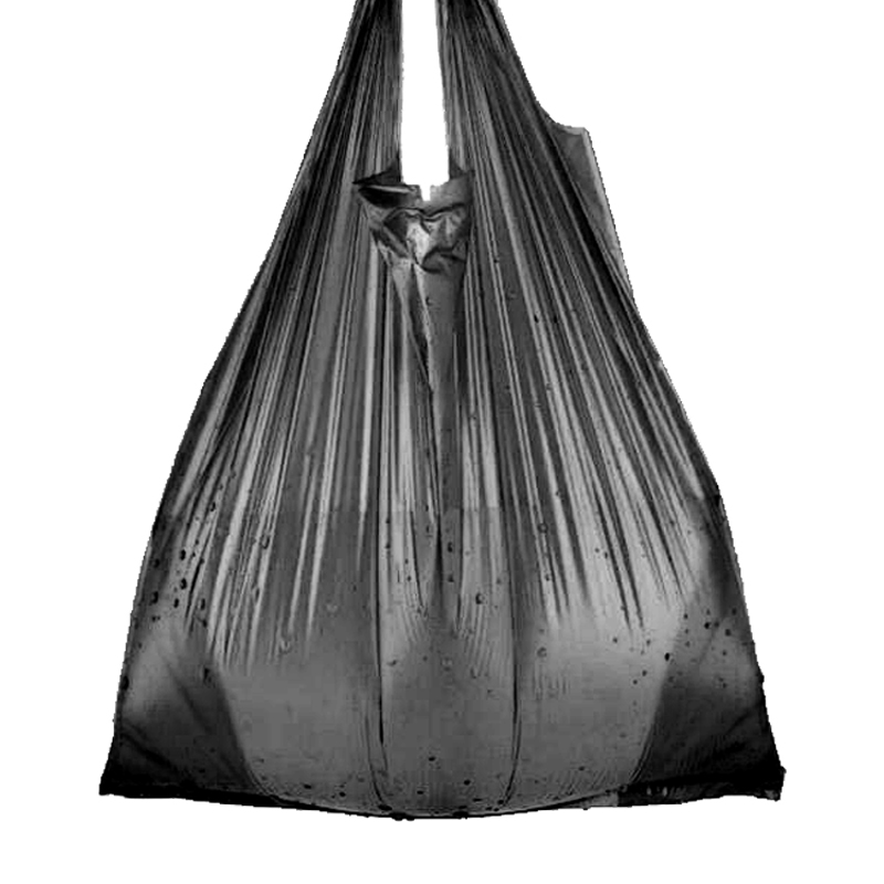 魅之优品 手提式背心垃圾袋加厚大号家用厨房办公室环保黑色塑料袋 黑色 40*60 100只