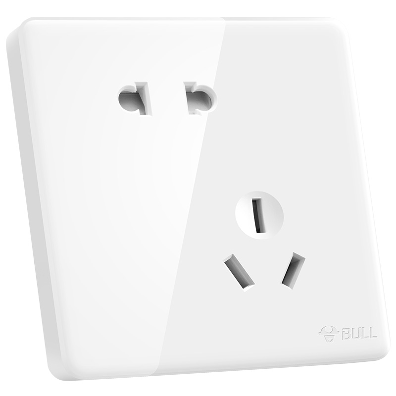 公牛(BULL) 开关插座 G28系列 斜五孔插座 86型面板G28Z223A 珍珠白 暗装