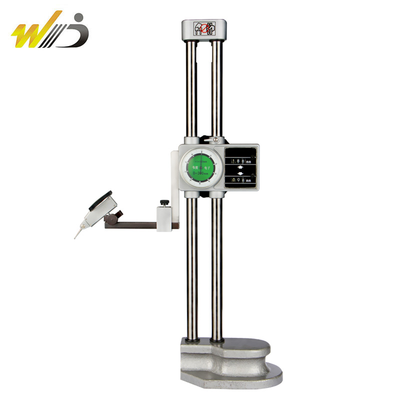 韦度（WD）双柱带表高度尺数显划线规杠杆百分表支架千分测量仪规测高仪一套 带表0-300+夹具+杠杆百分表