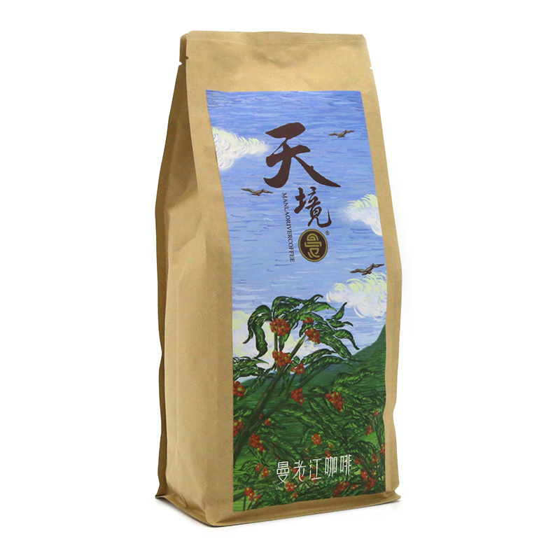 曼老江（manlaoriver） 曼中田庄园 云南小粒新鲜浅度烘焙黑咖啡豆 天境1kg