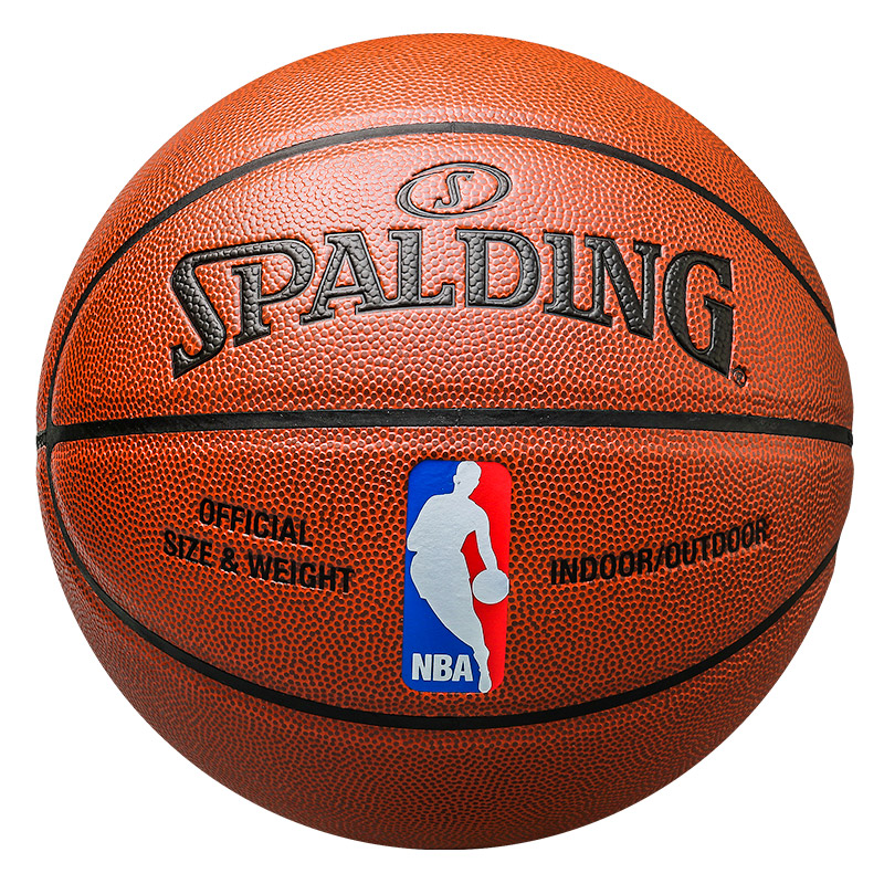 斯伯丁SPALDING篮球NBA彩色运球人74-602Y/288室内室外通用