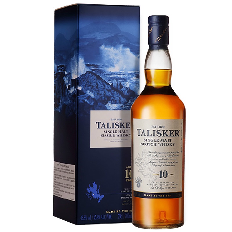 泰斯卡（Talisker）洋酒 10年 岛屿产区 苏格兰进口单一麦芽威士忌700mldmdegl