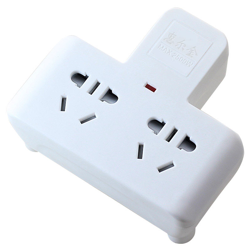 惠尔金TF-202一转二两位带保护门新国标转换插座转换插头转换器接线板