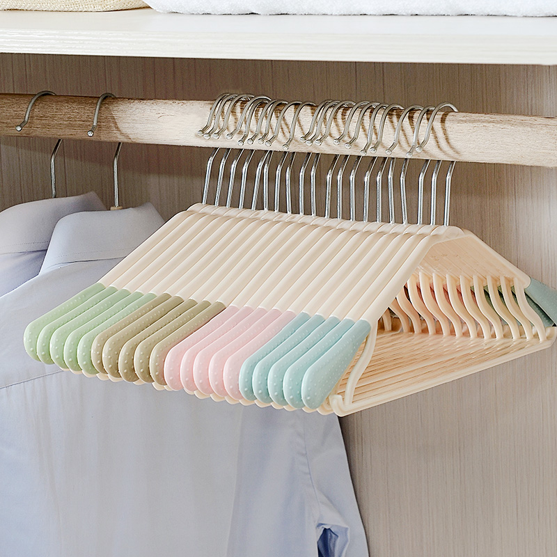 衣架家用成人宽肩无痕晾衣架批发衣柜衣撑塑料架子衣服架防滑衣挂