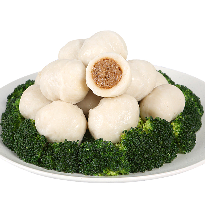 雄丰包心鱼丸肉丸500g关东煮火锅食材批发海鲜火锅丸子美味豆捞