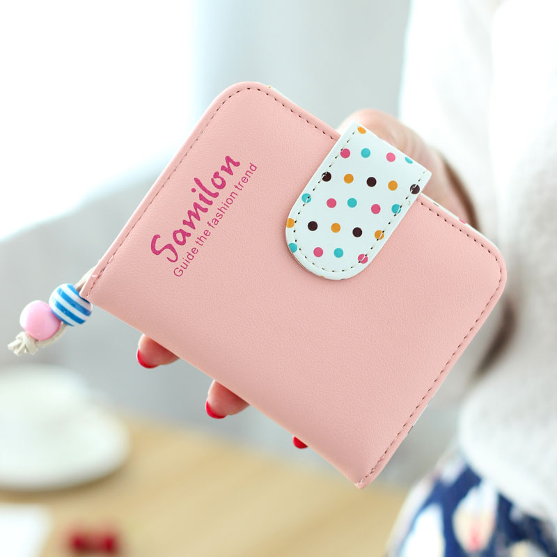 布简单 韩版钱包女短款小清新学生可爱迷你零钱包女式皮夹潮流包钱夹