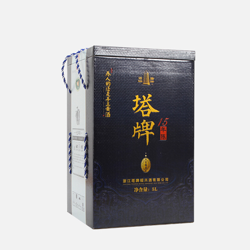 塔牌 十五年陈青花 绍兴黄酒 半干型花雕酒 坛装酒礼盒 5L 1坛