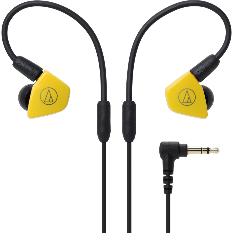铁三角 LS50iS 双动圈入耳式音乐耳机 低频强劲 监听耳机 网课教育 手机耳机 有线耳机 黄色