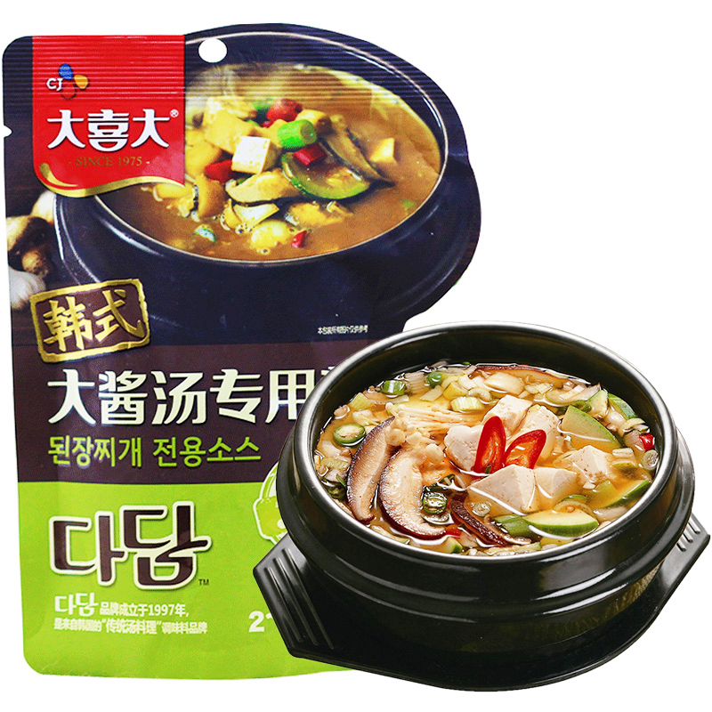 大喜大韩式大酱汤酱韩国海带汤裙带菜汤酱料大酱汤调料 大酱汤酱100g*