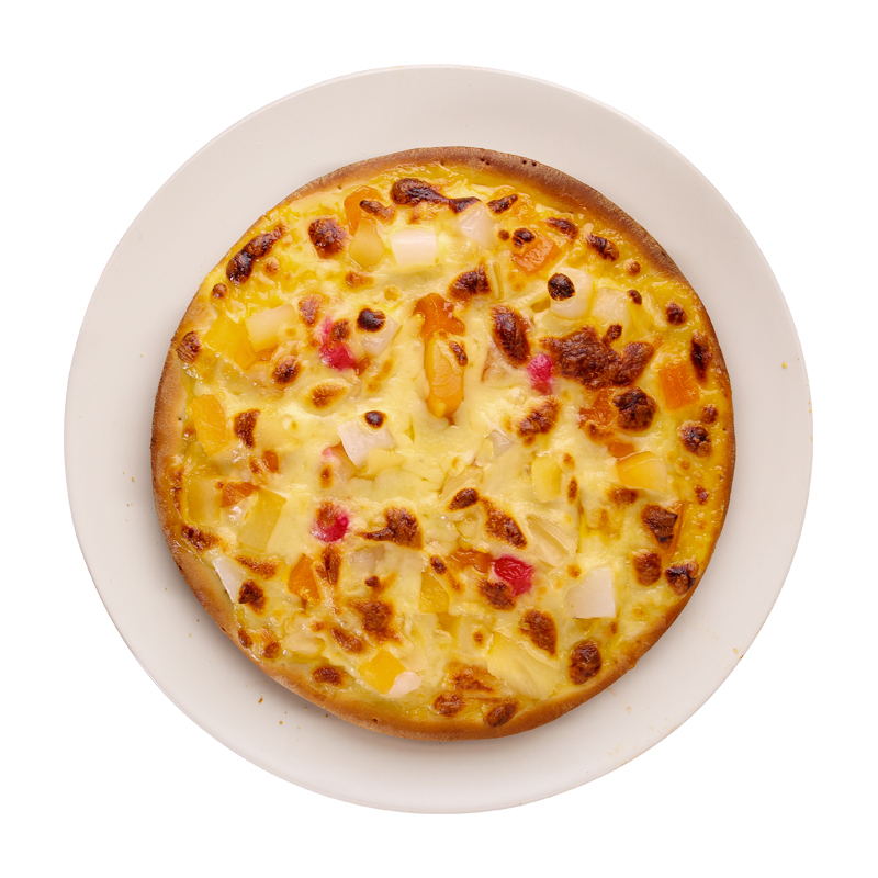 优利优客清真速冻半成品披萨微波炉加热即食 夏威夷水果披萨 9寸清真