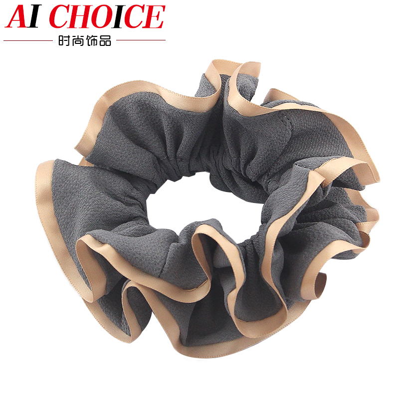 气质雪纺大发圈发绳扎头发头绳盘发头花发饰橡皮筋大号韩国头饰品