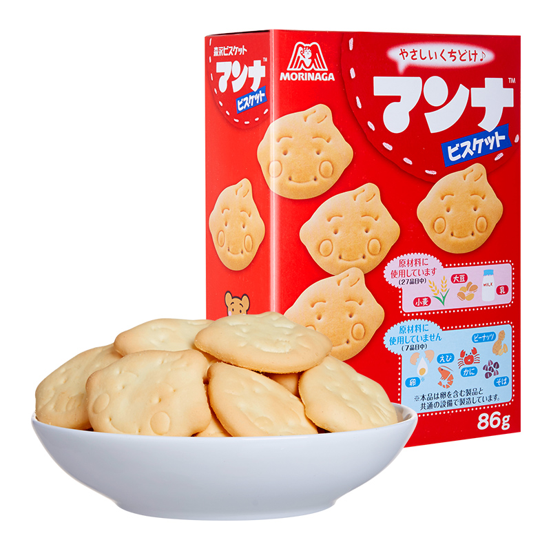 森永 蒙奈儿童饼干 日本进口零食 宝宝辅食磨牙饼干 小麦粉营养健康儿童零食*1盒