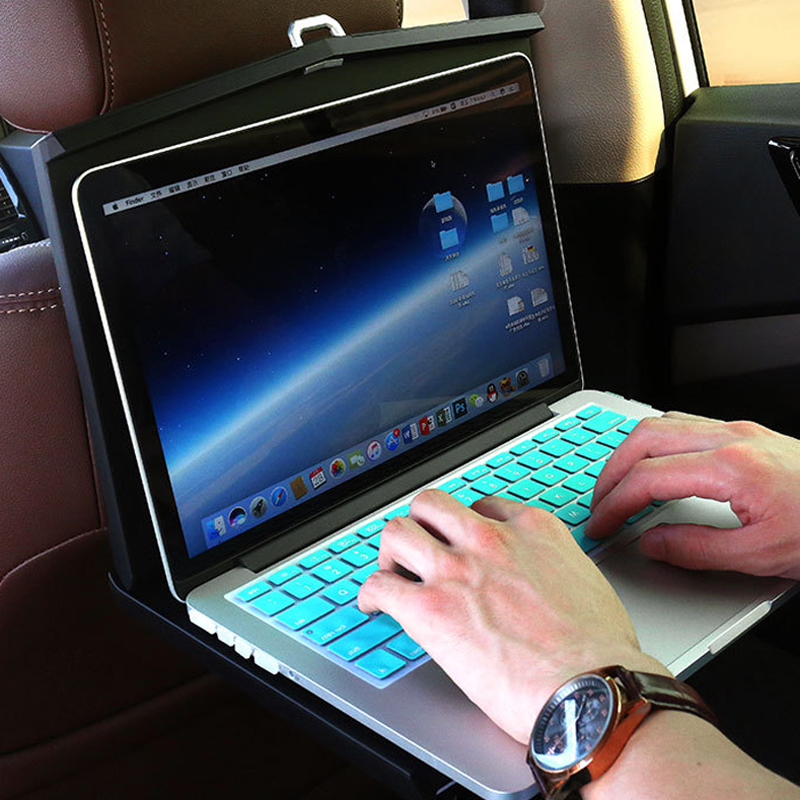 山头林村车载平板电脑小桌板后排餐桌子汽车后座笔记本支架折叠办公车
