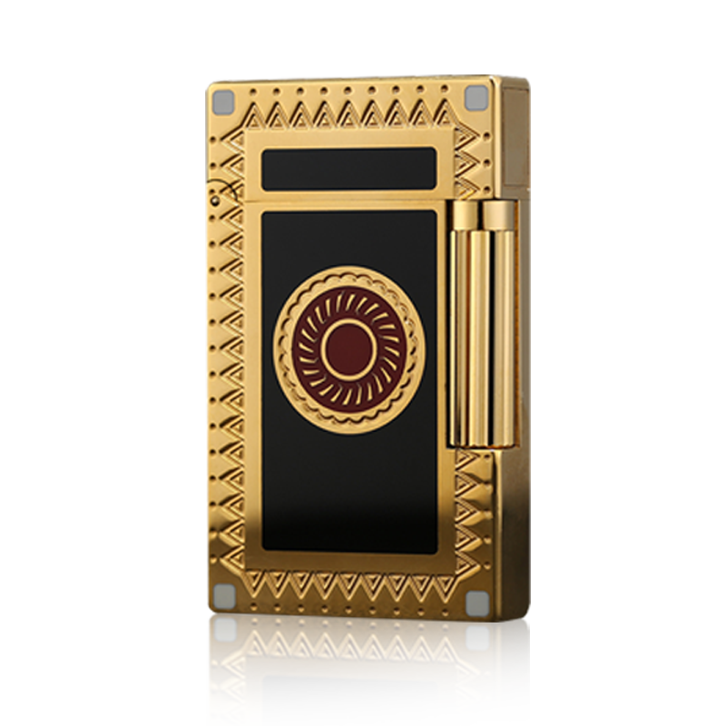 dubtnt法国都柏特朗声充气打火机黄铜烤漆侧滑创意精雕男士节日礼物