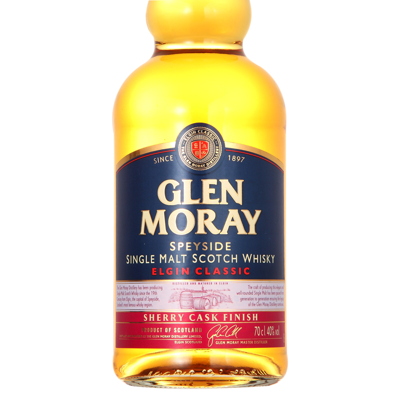 格兰莫雷（Glen Moray）洋酒 经典 雪梨桶 斯佩塞 单一麦芽 威士忌 700ml主图3