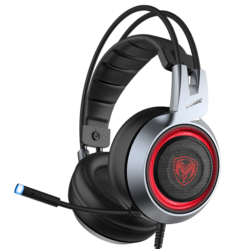 硕美科（SOMIC）G951电竞游戏耳机 电脑头戴式耳麦 USB7.1环绕立体音效 降噪震动 有线耳机带麦 吃鸡耳机