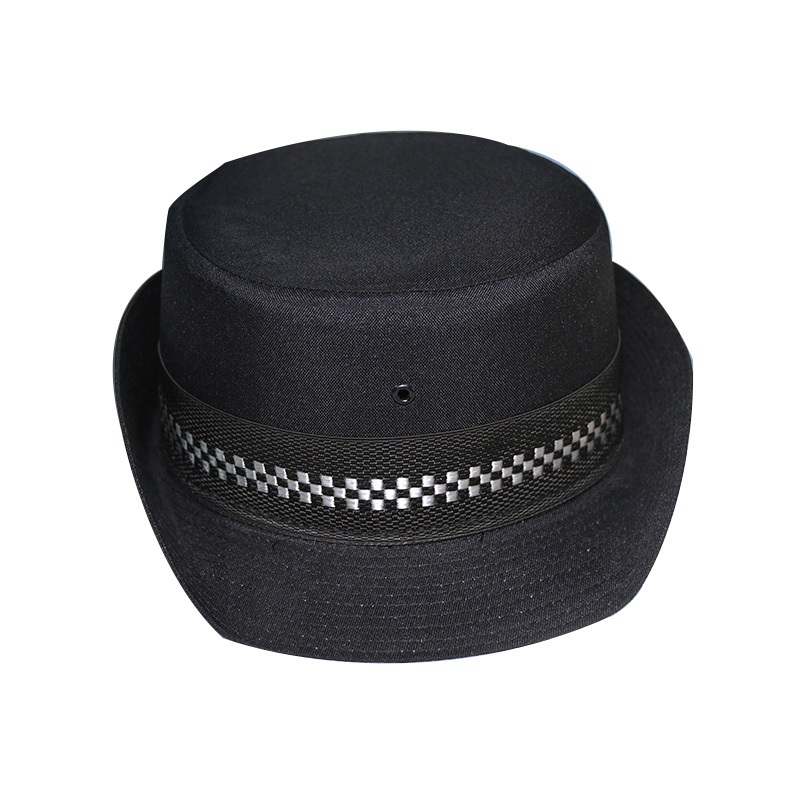 京蝌蝌女款保安帽执勤女帽子夏季网眼 女士保安卷檐帽卷边帽治安帽