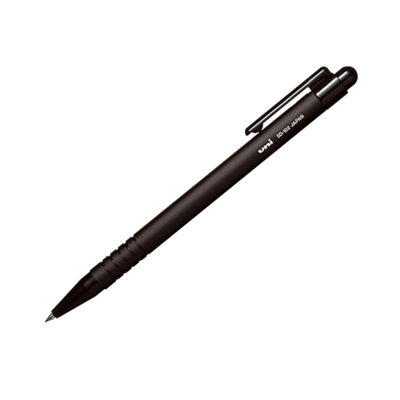 uni 三菱 胶杆按挚圆珠笔/原子笔 0.7mm SD-102 黑色杆圆珠笔/黑色书写 1支装