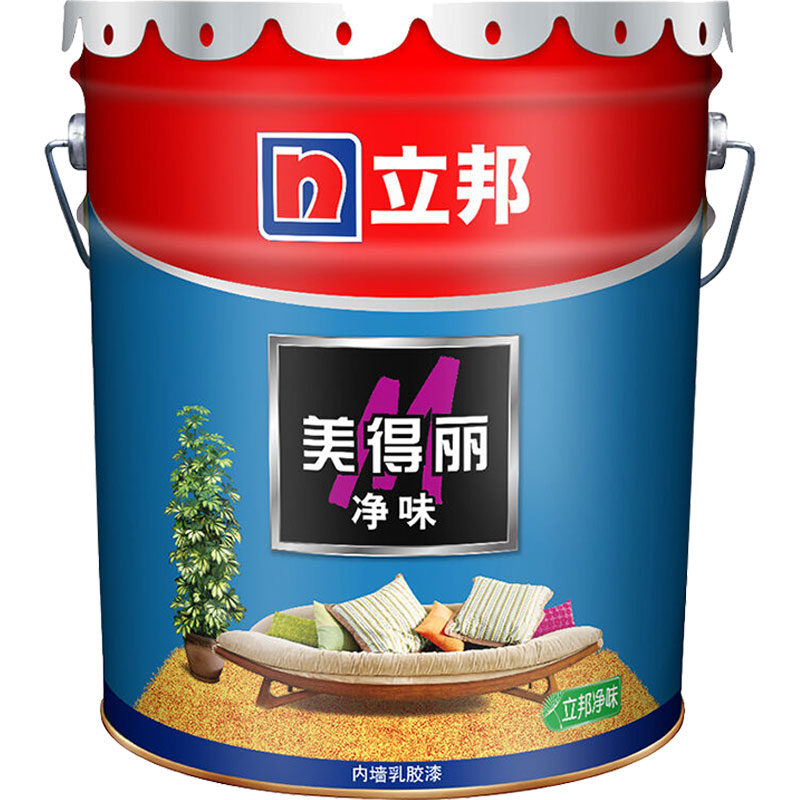 立邦 净味美得丽 墙面漆白色 净味内墙乳胶漆 油漆 涂料18L