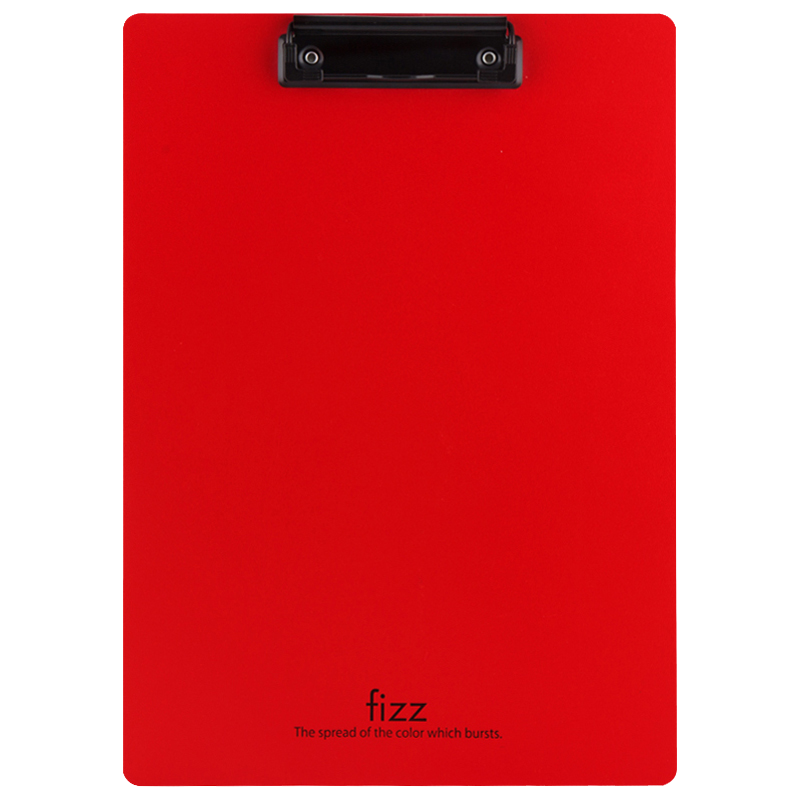 飞兹(fizz)高质感A4加厚PP书写板夹/写字垫板/文件夹板/办公用品 红色A6383