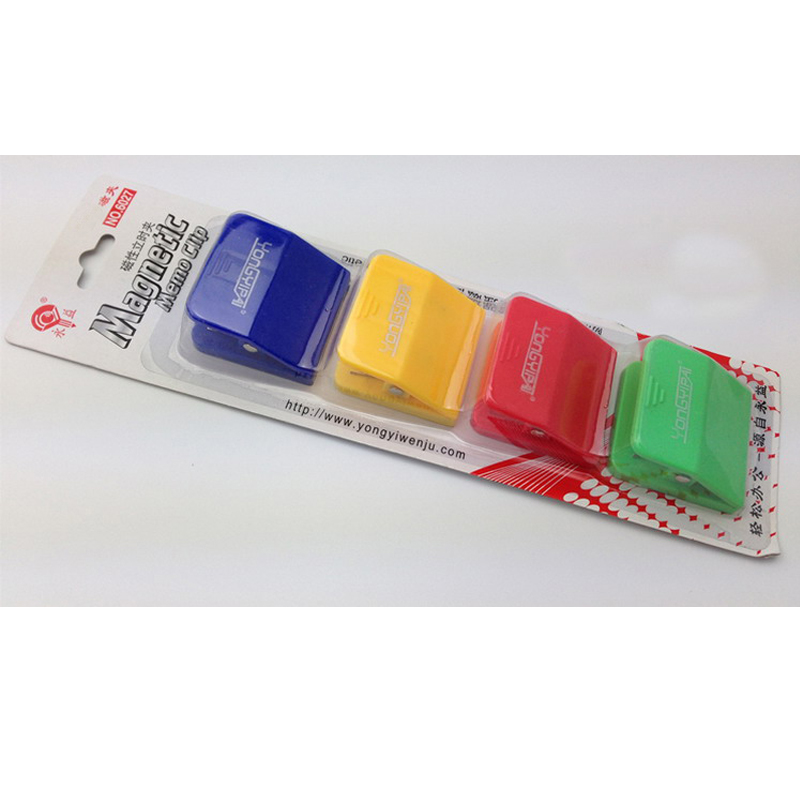 珮颖白板磁性夹子 磁夹\/立时夹\/彩色磁吸夹子 4个装 4个装 宽约3.7CM