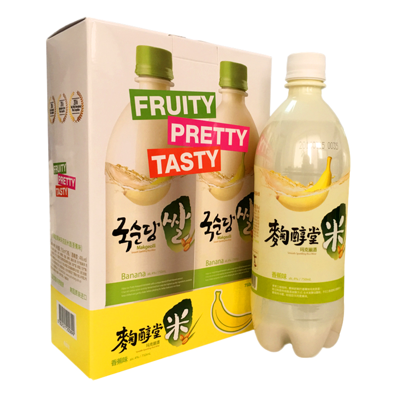麴醇堂（KOOKSOONDANG）米酒 韩国进口玛克丽米酒（香蕉味）750ml*2瓶