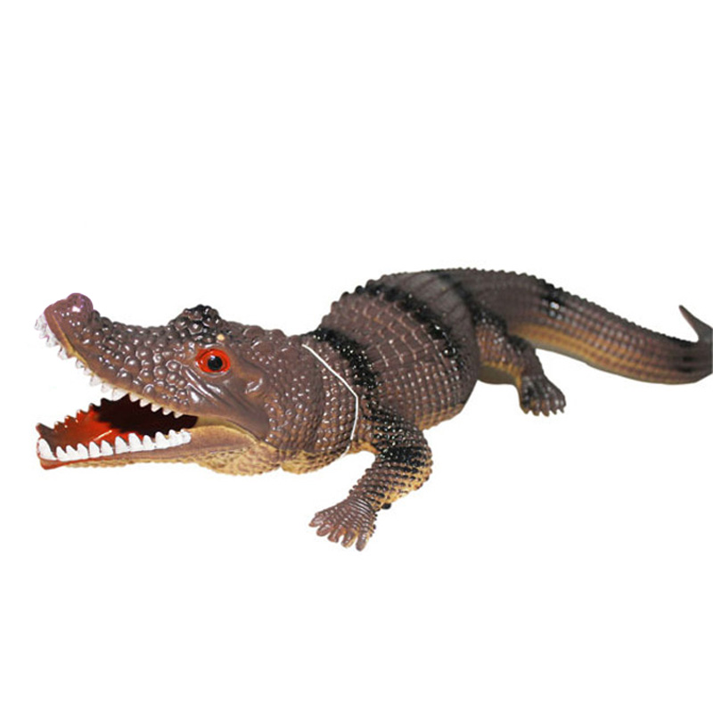 哥士尼新奇特仿真小鳄鱼大鳄鱼模型玩具 发声搪胶鳄鱼 整蛊发泄小玩具
