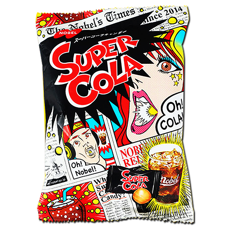 诺贝尔(nobel)劲酸硬糖 日本进口糖果 整蛊尖叫趣味零食 可乐味88g