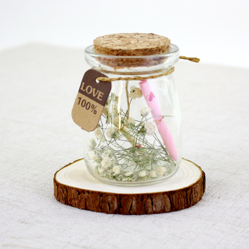 小号木塞布丁玻璃瓶子创意礼品瓶许愿瓶漂流瓶幸运星瓶喜糖装饰瓶