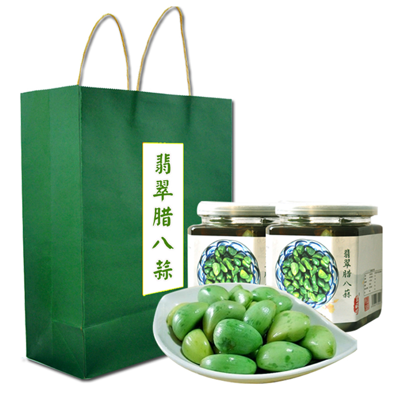山东大蒜 翡翠腊八蒜礼盒装 绿蒜醋泡蒜糖蒜头 腊八蒜800g礼盒装