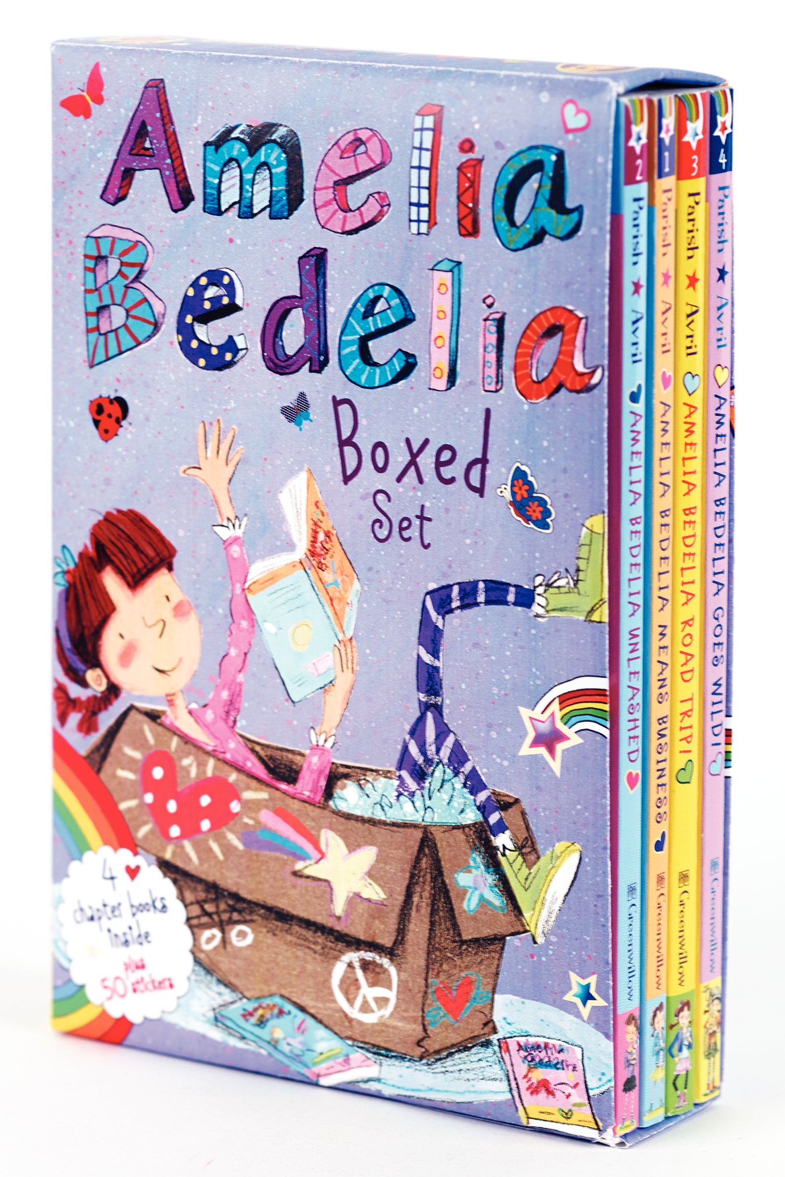 英语读物 原版进口 课外阅读 艾米莉4册套装 Amelia Bedelia 第一辑 美国小学推荐读物 校园章节桥梁书