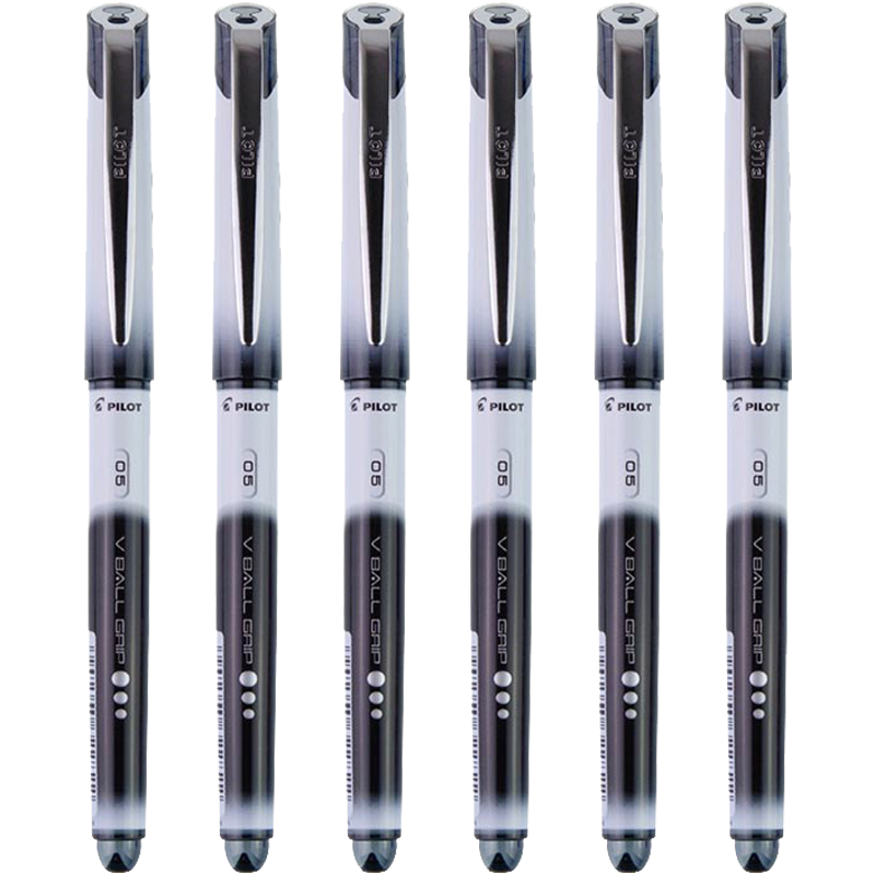 PILOT 百乐 BLN-VBG5 拔帽中性笔 黑色 0.5mm 6支装