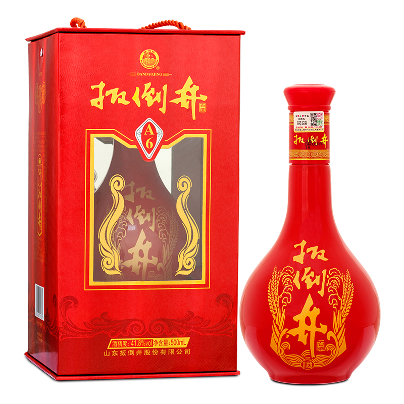 扳倒井 41.8度红a6 礼品酒 500ml单瓶 礼盒装白酒