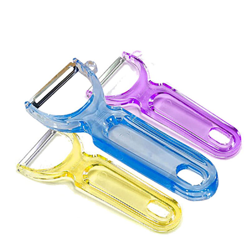 茶花（CHAHUA）不锈钢果皮刀削皮水果刀刮皮刀剥皮刀蔬菜水果刀削苹果土豆皮刨子 淡蓝色 1只