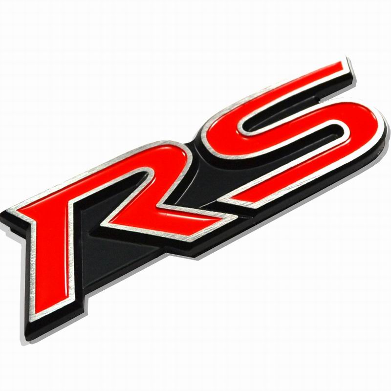 奥凡车品 福特红色rs铝合金大尺寸车标贴车贴铭牌后备箱标行李箱标尾
