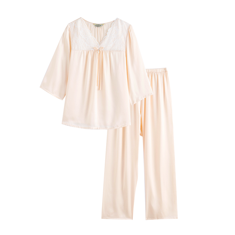 �����̳�ͬ��������˿˯��Ů����100%ɣ��˿���Ը��⴩�������Ҿӷ� ��ɫ 3XL (180)