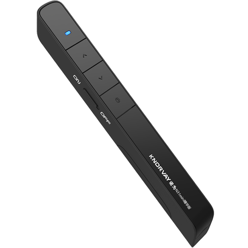 诺为N31mini精华版黑色PPT遥控笔，100米遥控翻页笔无线演示器
