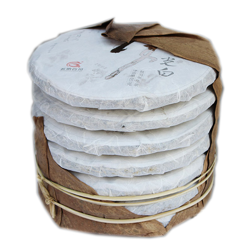 云南普洱生茶 生茶 2019年茗纳百川 古树月光白 七子饼茶 月光美人