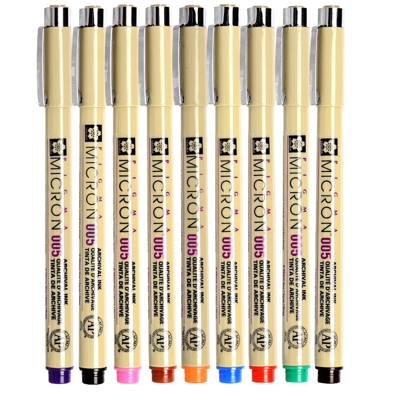 ӣSAKURAɫܱʹ߱ 0050.2mmȫ9֧װ ձǩֱʻͼˮ ѧͯ滭ֻ