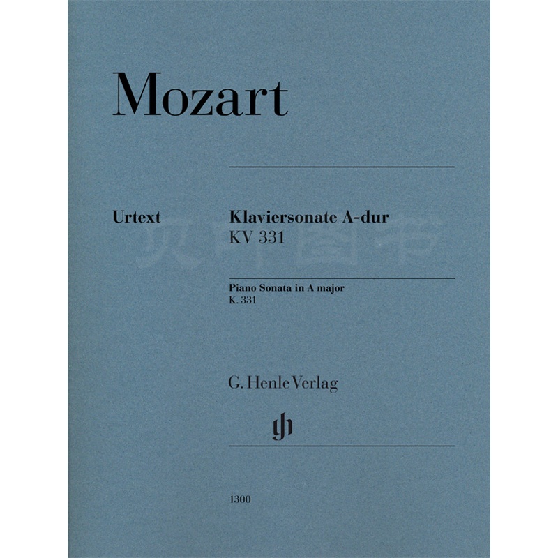 亨乐原版 莫扎特a大调钢琴奏鸣曲mozart klaviersonate a-dur kv 331