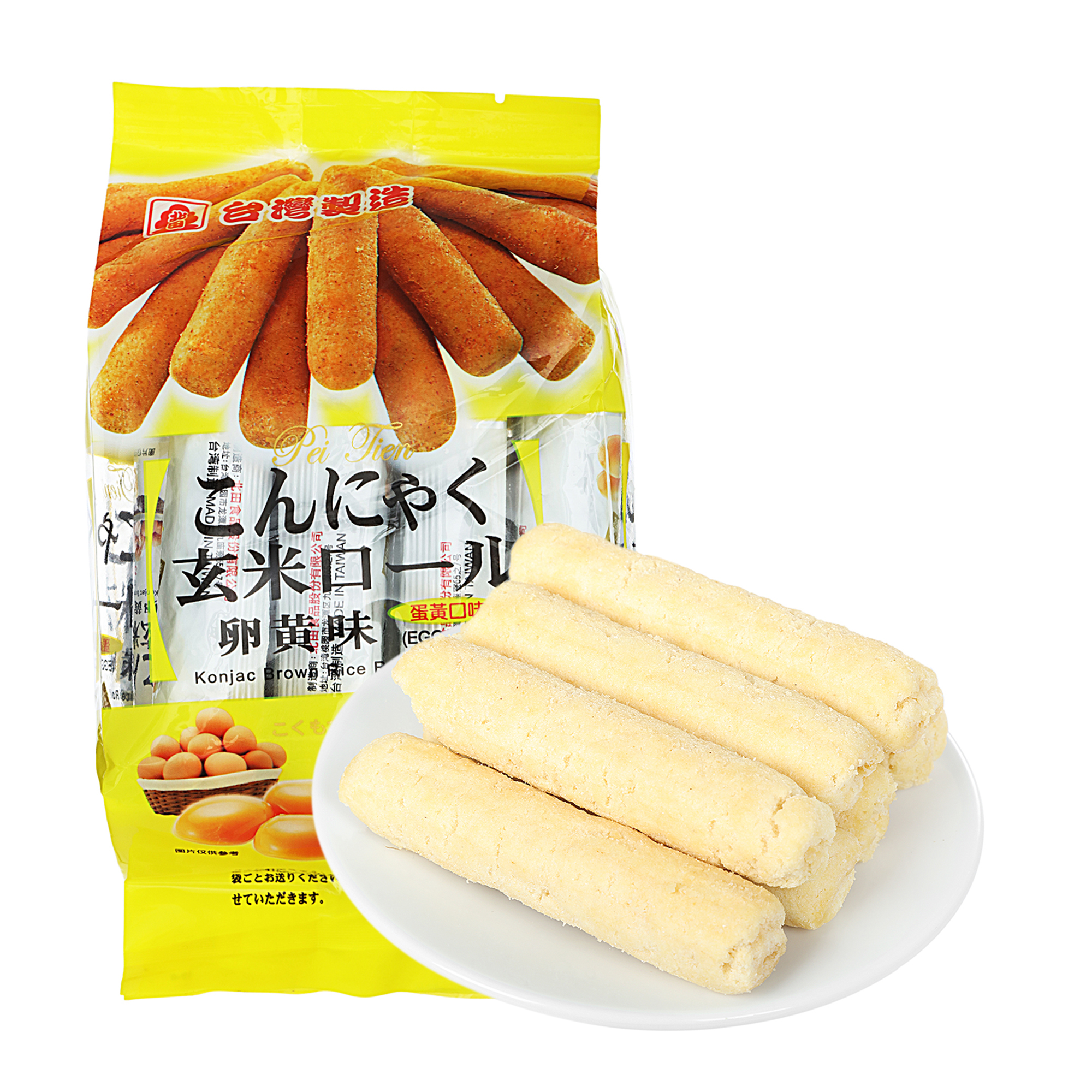 中国台湾 北田蒟蒻糙米卷（蛋黄口味）袋装160g
