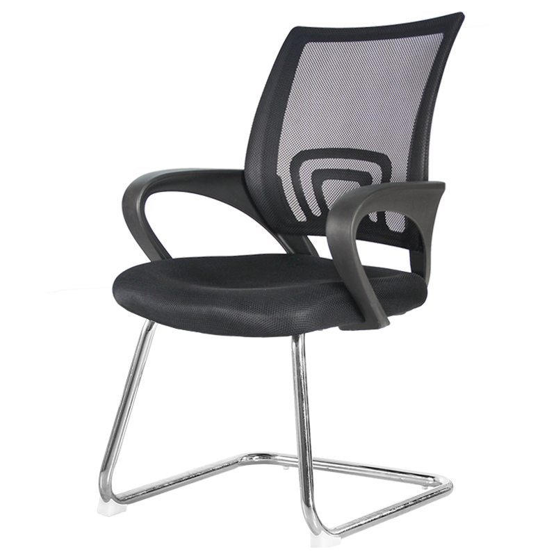 古雷诺斯 电脑椅 办公椅子职员网椅转椅会议椅家用电脑椅子休闲座椅 电竞椅主播椅 N104/06/黑色弓形