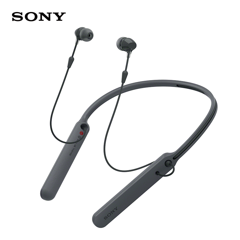 索尼（SONY）WI-C400 无线蓝牙立体声耳机 手机耳机 来电震动提醒 黑色