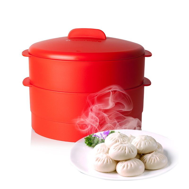 特百惠(tupperware)双层蒸霸升级版安全家用蒸架蒸屉 双层蒸霸