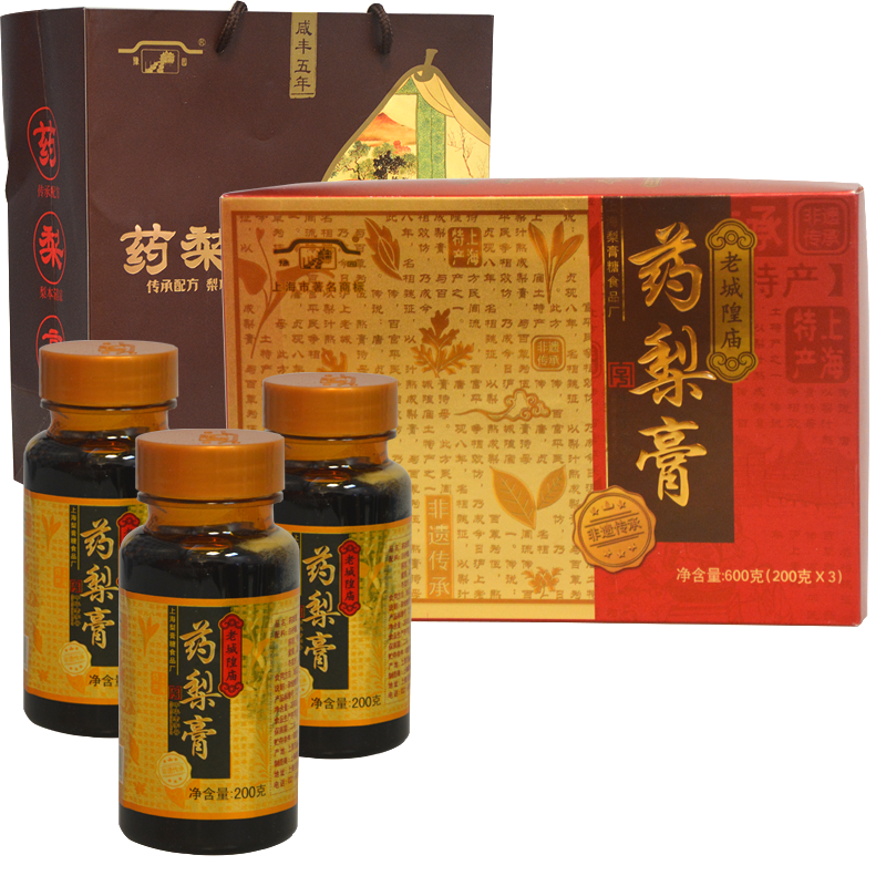 老城隍庙上海特产老城隍庙梨膏牌梨膏糖 梨膏糖礼品盒 梨膏礼盒装600g