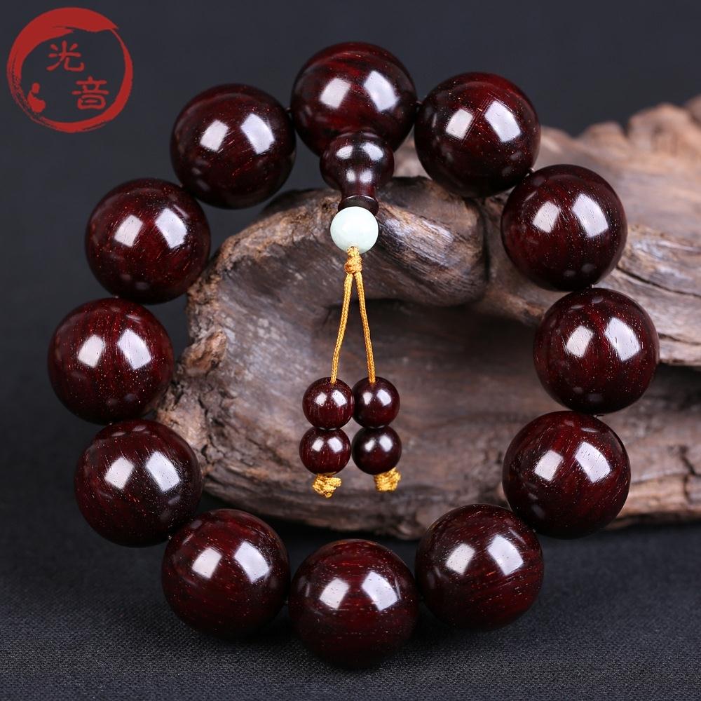 光音 收藏级 印度小叶紫檀佛珠手串20mm 文玩手珠男款 檀香木珠 手链