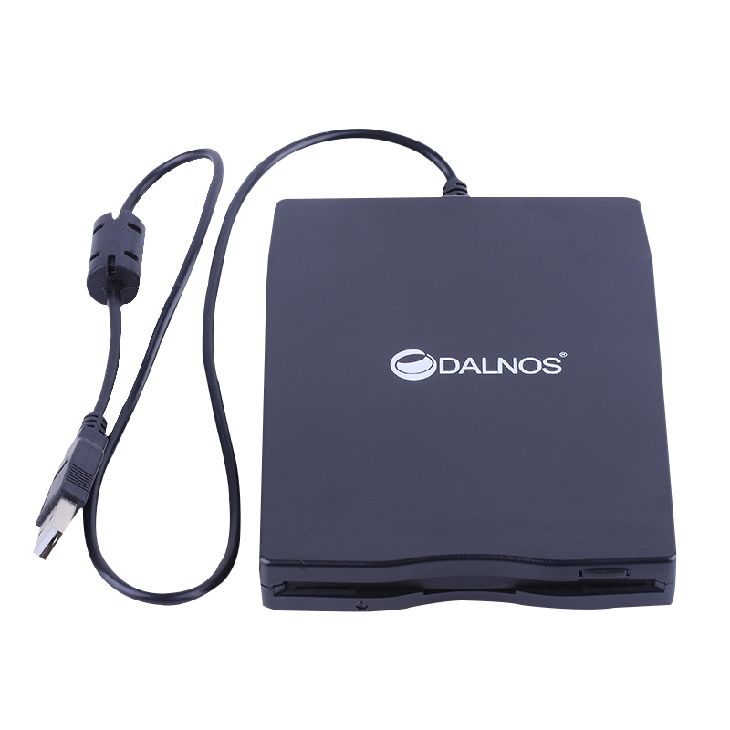 DALNOS 外置全新usb软驱读卡器 电脑设备通用型软驱读3.5英寸软盘 黑色 标准 USB接口 即插即用款